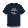 Timberland Printed Logo Outdoor Casual Breathable Short Sleeve T-Shirt Men Tops Deep-Sapphire-Blue A6B4G-433