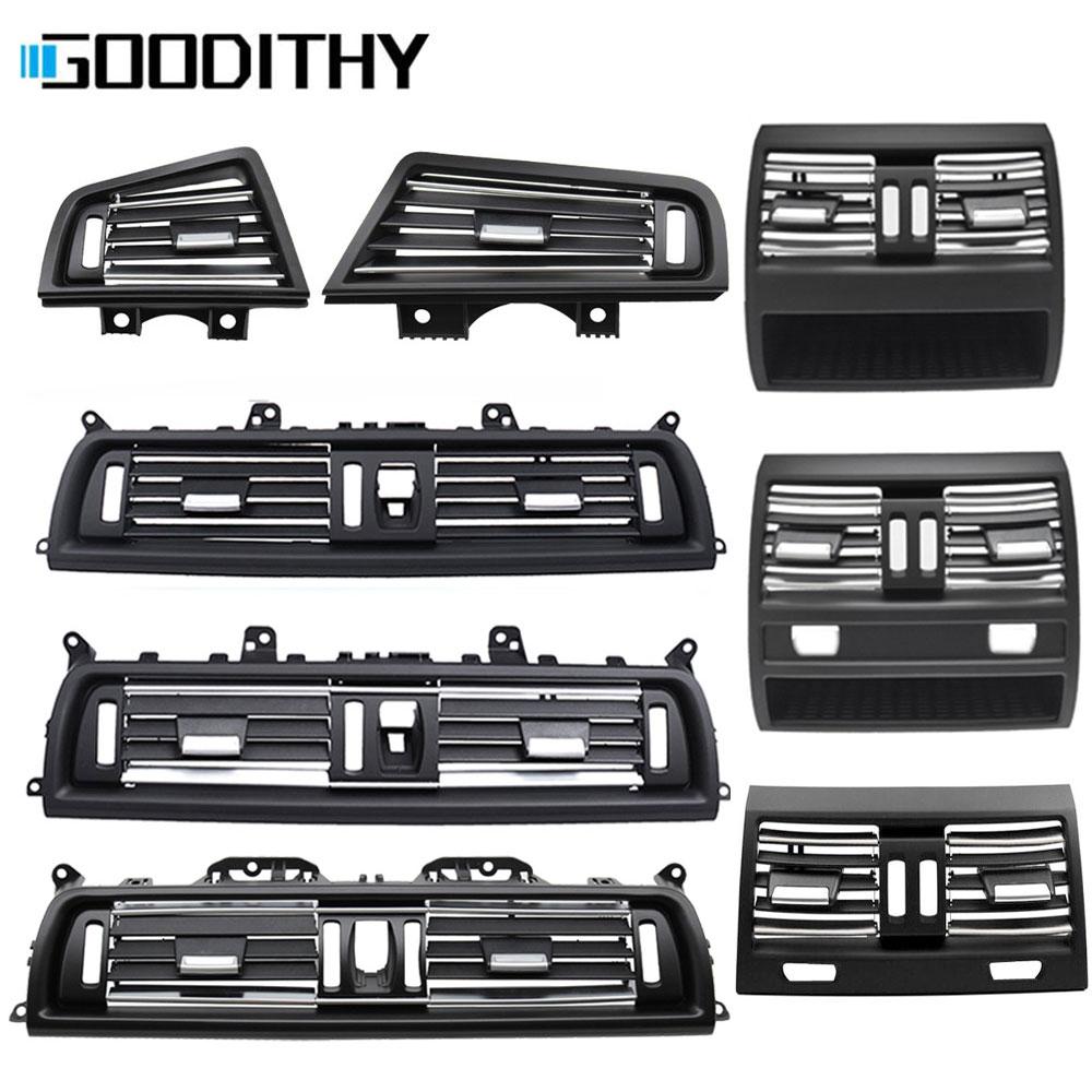 F10 F11 F18 Хромированная левая и правая крышка кондиционера, средняя задняя вентиляционная решетка переменного тока, выходная панель для BMW 5 серии 520i 523i