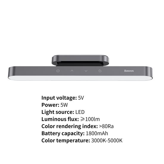 Светодиодный светильник для чтения, регулируемая защита глаз, легкий, креативный, подвесной, с сенсорным управлением, магнитный, с бесступенчатым затемнением, светодиодная настольная лампа