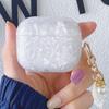 Чехол FINON для AirPods 4-го поколения и AirPods, Милый карабин, Блестящий и стильный 4, Ремешок, (белый)