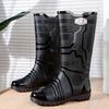 Fashion Trend Men's Tall Rain Boots Waterproof and Non-slip Water Shoes Thickened Beef Tendon Sole Wear-resistant Rain Shoes