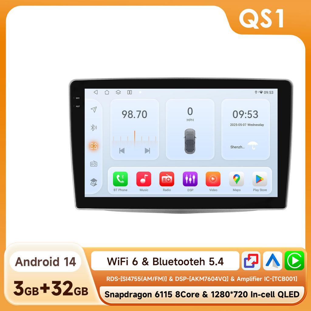 Hizpo 9-дюймовая автомагнитола 2 Din Android с CarPlay 4G LTE WIFI, мультимедийный проигрыватель для Alfa Romeo MiTo 955 2008-2016, беспроводной CarPlay Android Auto GP