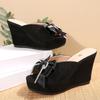 Women Wedge Sandals Open Toe Summer Slippers 10.5cm Platform Heels Comfortable Thick Sole Shoes