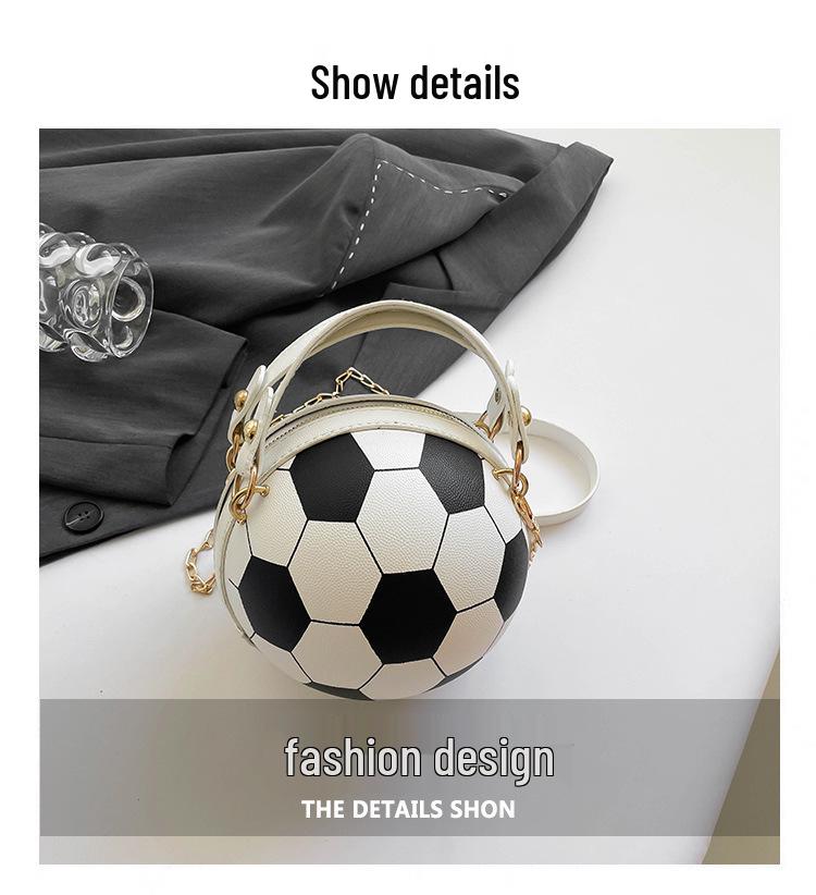 Женская модная корейская сумка кроссбоди в баскетбольном стиле - Универсальная, с яркой индивидуальностью, маленькая круглая на плечо