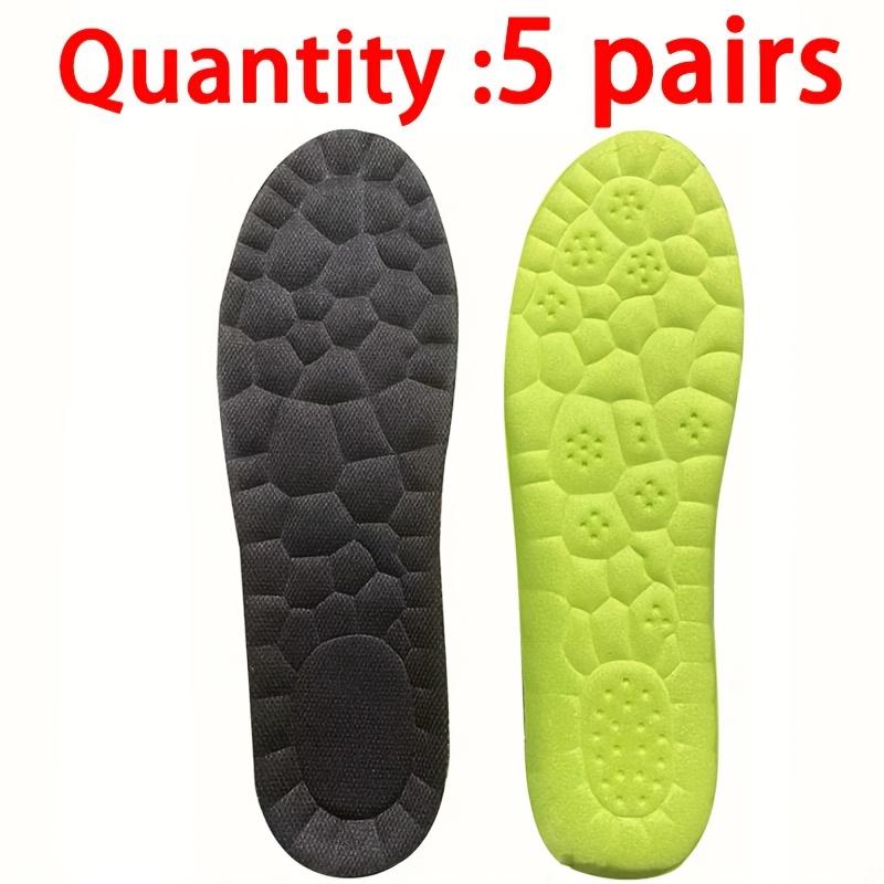 5 Pairs Lightweight & Soft Insoles,Soft, Breathable,Non-Slip, Comfortable Footwear Inserts,for Sports Shoes and Casual Wear