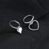Charm Coper Plating Hollow Asymmetry Heart Ear Buckle Women Jewelry Hoop Earrings Heart Earrings