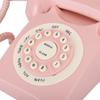 Стационарный настольный телефон Винтажный телефон Высокое качество звука при звонке Проводной телефон для дома Розовый