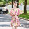 Popular Explosive Floral Dress Women's Summer New Small Fashion Lantern Sleeve Skirt