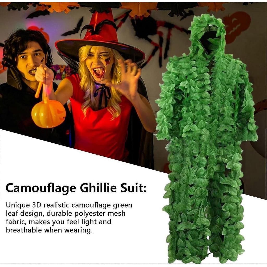 Маскировочный костюм, Маскировочный капюшон для охоты на птиц, Маскировочный костюм Leaf Woodland Camouflage Green Leaf Hunting Leaf Suit