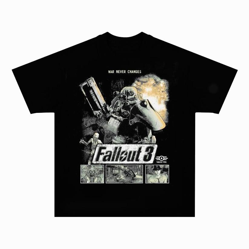 FALLOUT 3 Ретро Графическая Футболка Унисекс С Коротким Рукавом S-5XL Унисекс Футболка