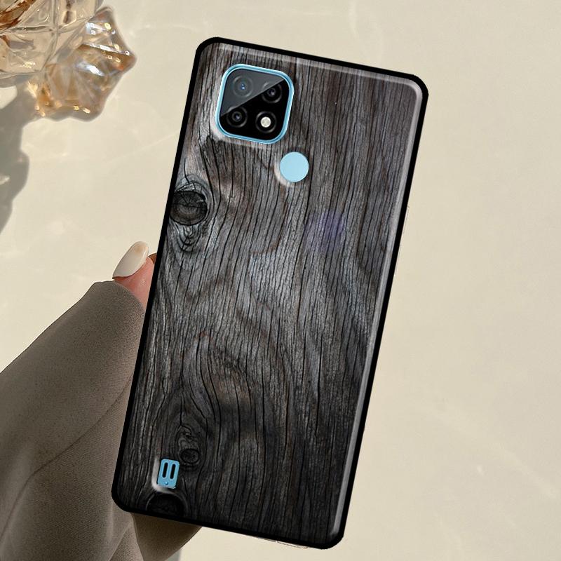 Чехол с текстурой дерева для Realme GT 7 Pro GT 6T 6 5 C67 C61 C55 C53 C51 C21Y C25S C75 10 11 12 13 14 Pro Plus
