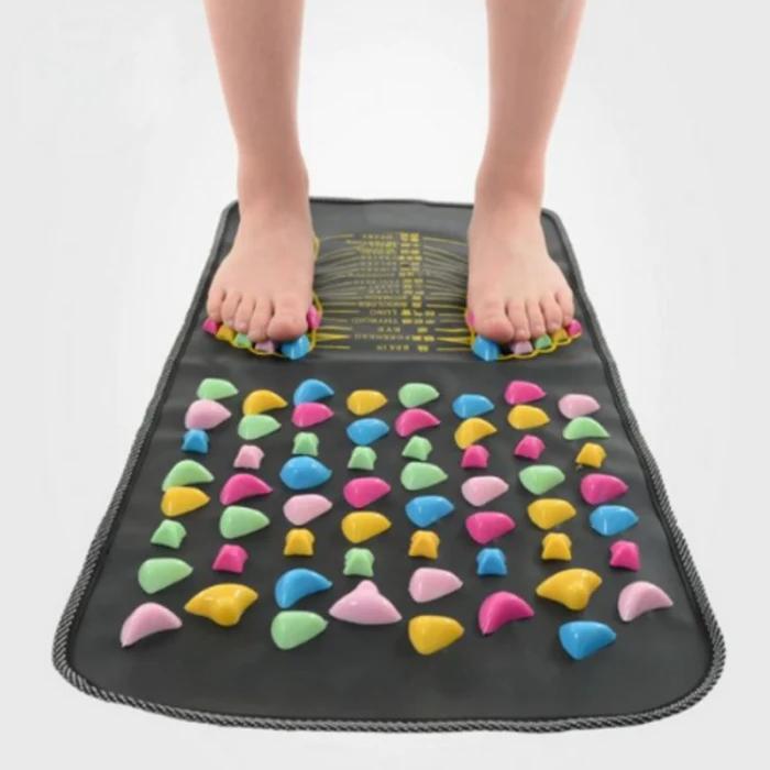 Foot Massage Mat Road Health Foot Point Diagram Plastic Stone Acupressure Relax Stand Press