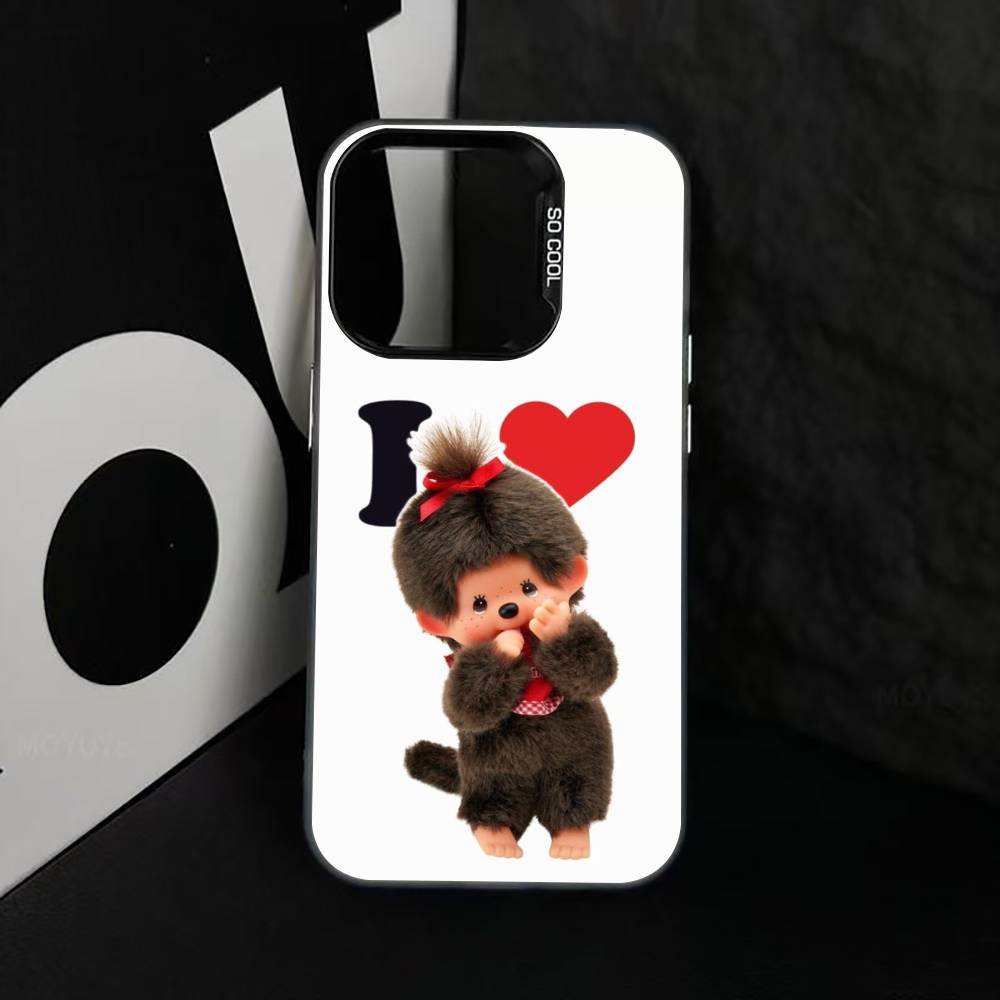 C-Cute M-monchhichis-s Чехол для телефона For iPhone 17,16,15,14,13,12,11 Plus,Pro Max,XS,Красочный Серебристый Чехол для телефона Funda Cover