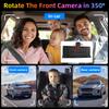 10,26-дюймовый автомобильный видеорегистратор 4K-камера Беспроводная Carplay Android auto Ai-экран Приборная панель Видеорегистратор Двойной объектив GPS-навигация Видеорегистратор AUX