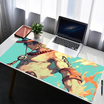 Mouse Pad Office PC Gaming Accessories Keyboard Pad Cartoon Anime Print One Piece PortgasD Ace Mousepad Laptop Desk Mouse Mat
