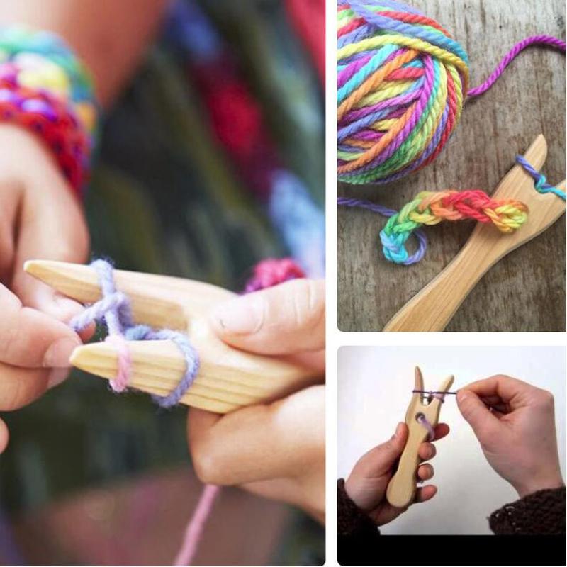 Инструмент для ткачества гобелена с большой иглой, ткацкий станок с вилкой из бука