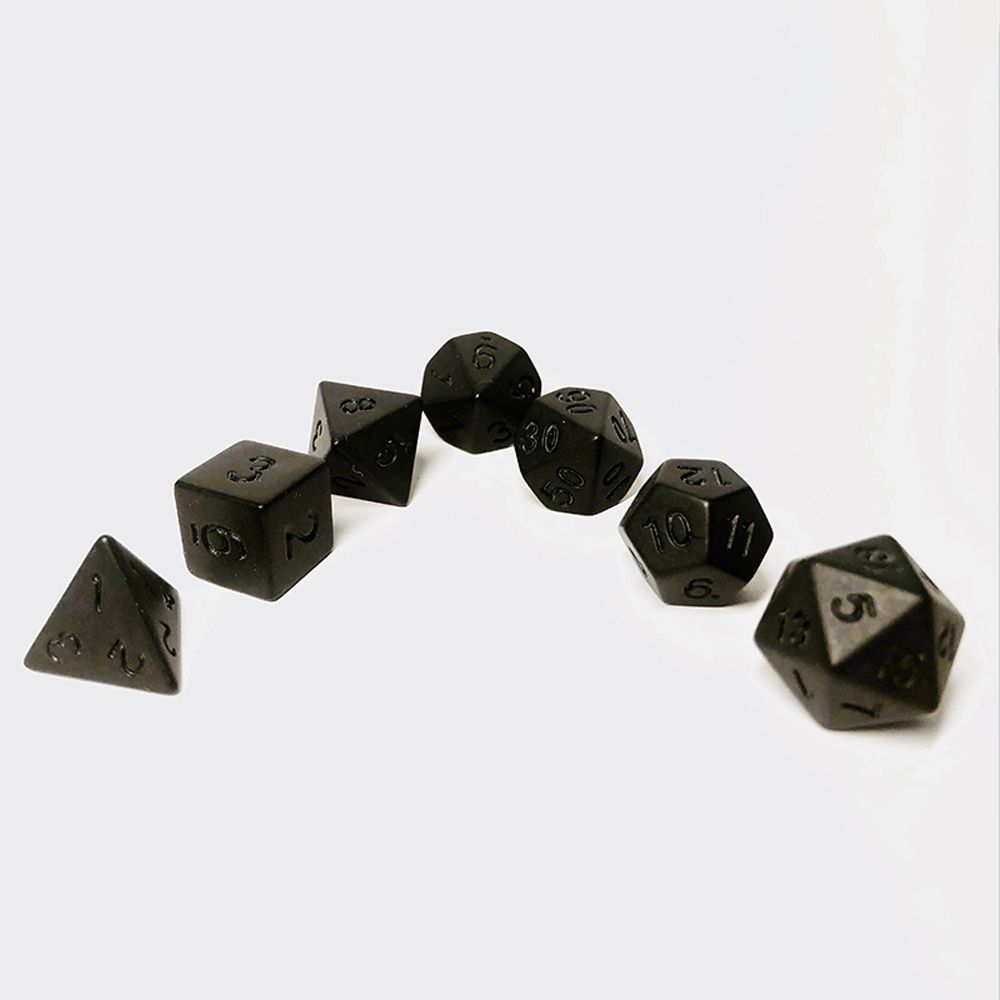 Games Personality Family Game Polyhedral Dice Black RPG Dice Set Number Dices Kit Educational Toy