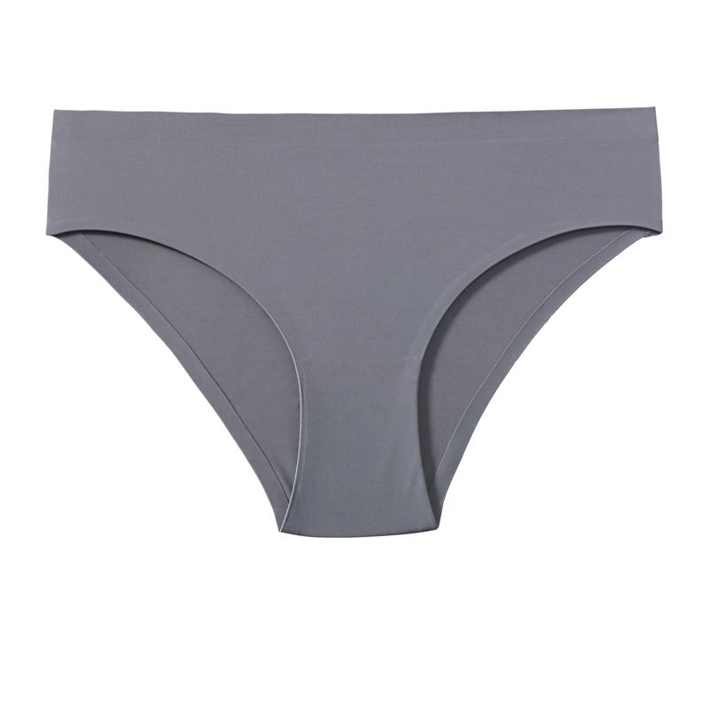 CINOON Women Sexy Ice Silk Panties Low-Rise No Trace Solid Underpant Comfort Breathable Female Intimates Briefs