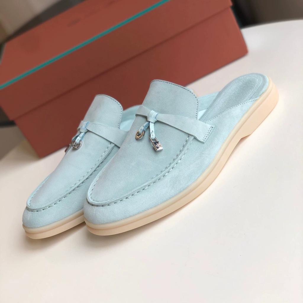 Fashion Design Suede Loafer Men Summer Flat Moccasins Comfortable Luxury Geniune Leather Men's Loafer Casual Women Shoes