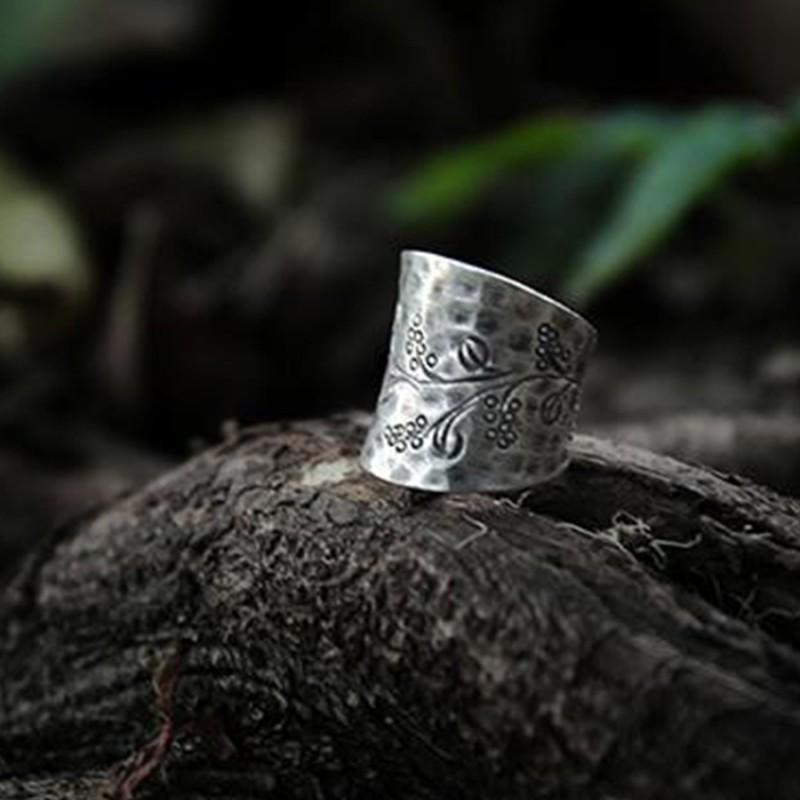 New Chiang Mai Handmade Ring Literary Retro Fashion Personality Versatile Ring Jewelry
