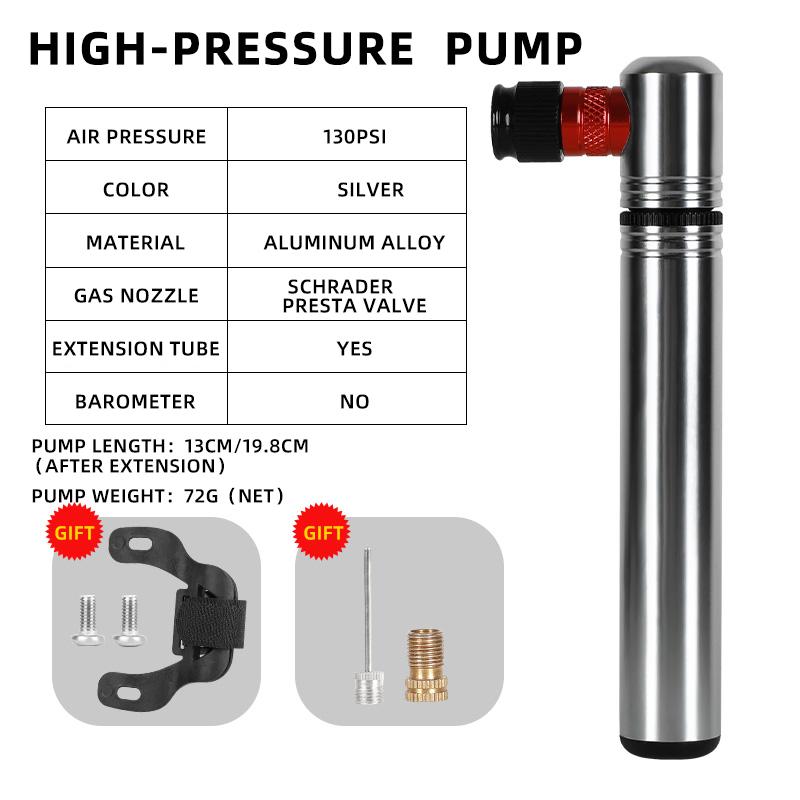 WEST BIKING Велосипедный насос с иглами Ручные воздушные насосы Велосипедный насос для шин Клапан Шредера Преста Шланг Портативный мини-велосипедный насос