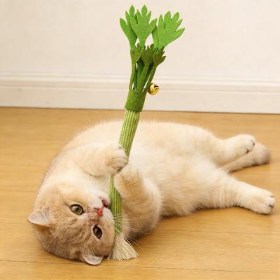 Самоиграющие Кошачьи Игрушки-грызушки Кошачья Мята Молярная Палочка Чистка Зубов Кусачая Пищащая Интерактивная Игрушка для Кошек Нетоксичная Прочная