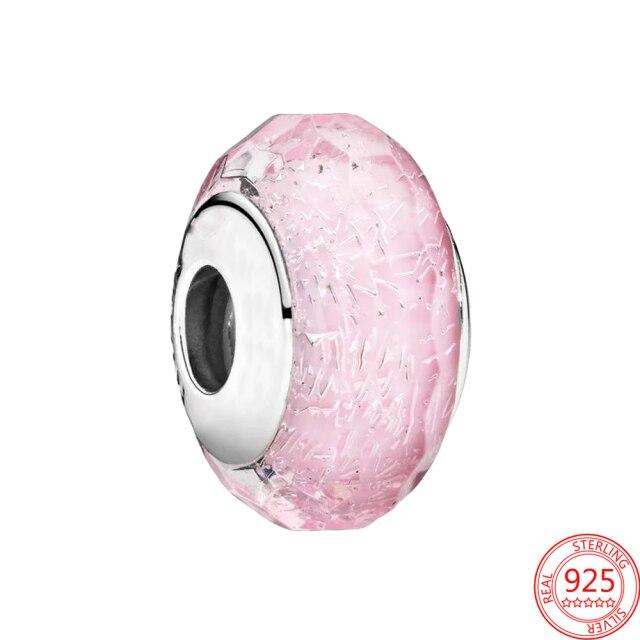 925 Sterling Silver Glass Beads Charms for Jewelry DIY Making Fit Original Bracelets Bangles for Women Gift
