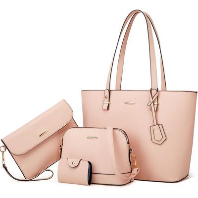 Women's Handbag Set 3 Piece Tote Shoulder Crossbody Bag Large Capacity PU Leather