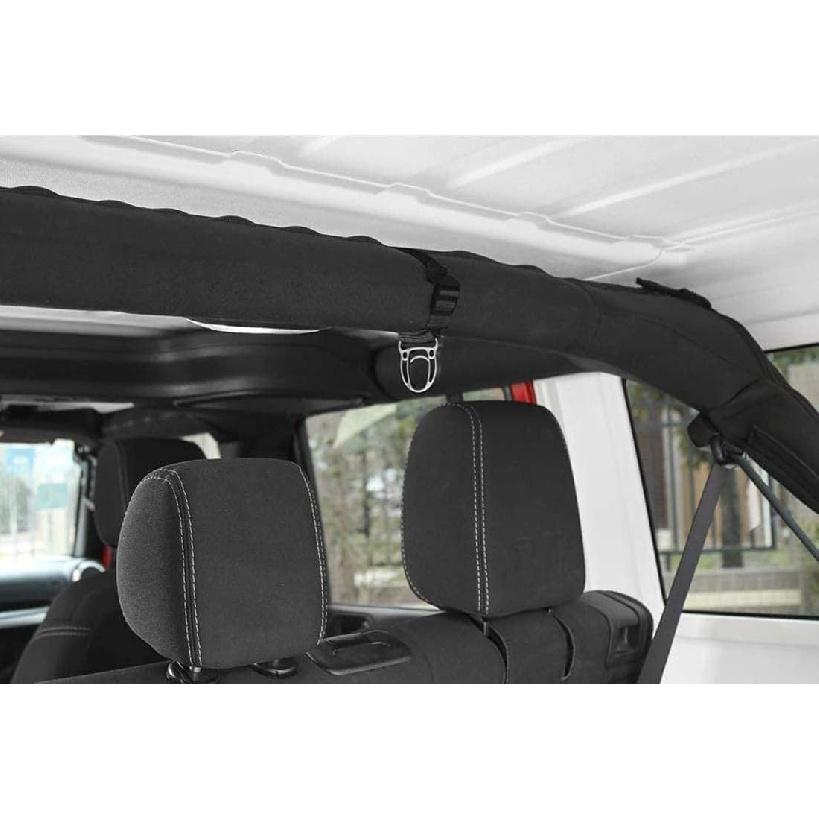 YOCTM Roll Bar Coat Hanger Clothes Hook Compatible With Jeep Wrangler JL JT TJ JK JLU Sports Sahara Freedom Rubicon X & Unlimited 1997-2025 Black