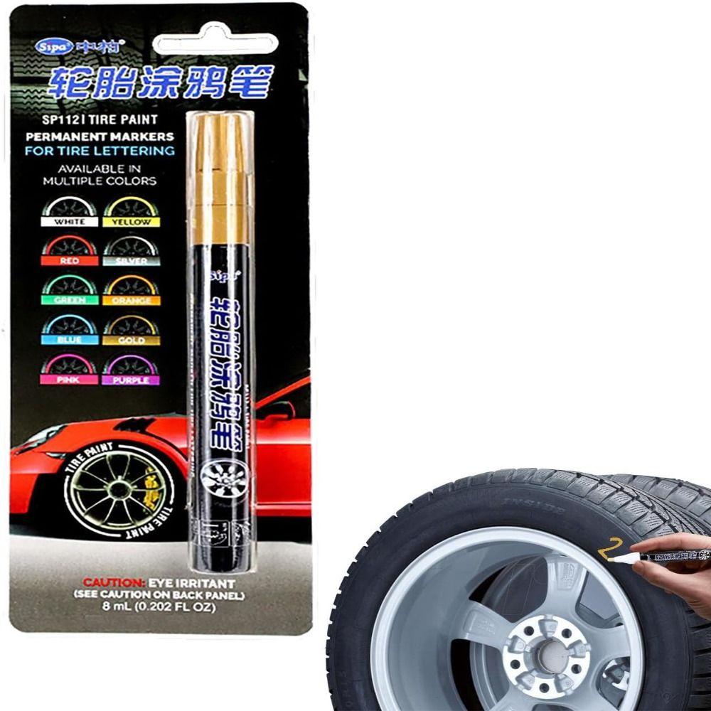 Waterproof Tire Marker for Rubber Meta Glass Car Tires Car Tire Graffiti Paint Pen Tire Paint Pen