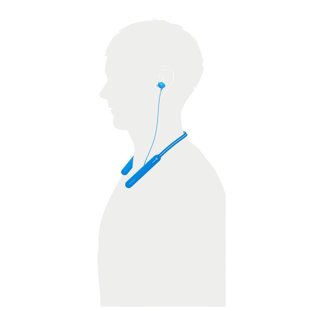 Sony Wireless Earphones Bluetooth Up To 20 Hours of Continuous with 2017 Blue L WI-C400 Compatible, Playback, In-ear Type, Microphone, Model, WI-C400