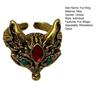 Fox Ring Vintage Style Adjustable Opening Ring Rhinestone Decor Polished Adult Party