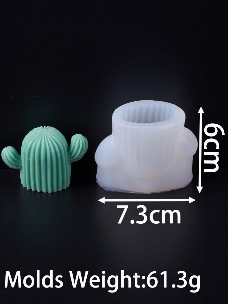 3D Кактус Ароматерапевтическая Свеча Силиконовая Форма DIY Симуляция Суккулентное Растение Глиняные Формы Мыло Гипс Смола Изготовление Поделок Домашний Декор