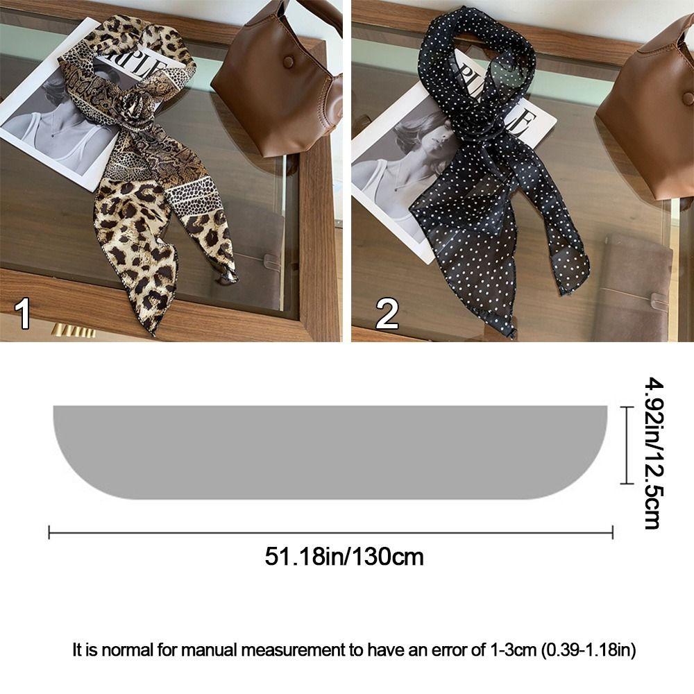 Large Size Long Silk Scarf Summer Hair Band Fashion Long Ribbon Belt Tie For Women