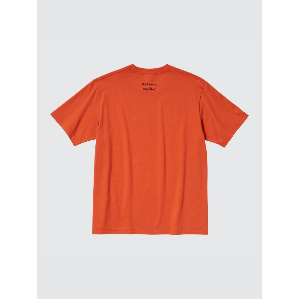 Uniqlo Футболка с принтом «Peace For All», короткий рукав, стандартный крой, Кит Харинг