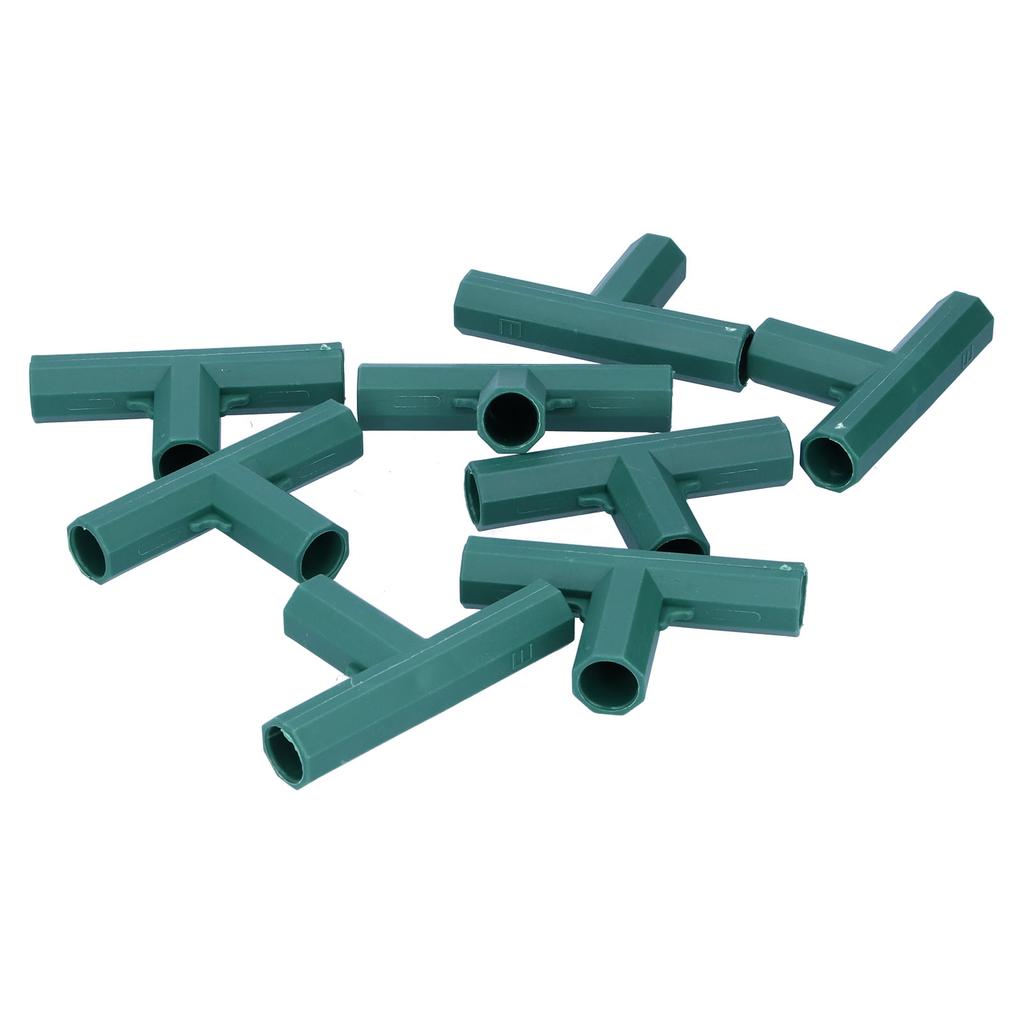 8Pcs T Shape Connector DIY Plant Stake Joint Tee Adapter for 16mm Garden Plant Support
