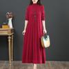 Women's Long Dress, Vertical Grain, Wave Half High Collar, Pullover, Slim Bottom Sweater, Lady Dresses