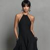 Минималистичное длинное пляжное платье без спинки и рукавов для женщин
