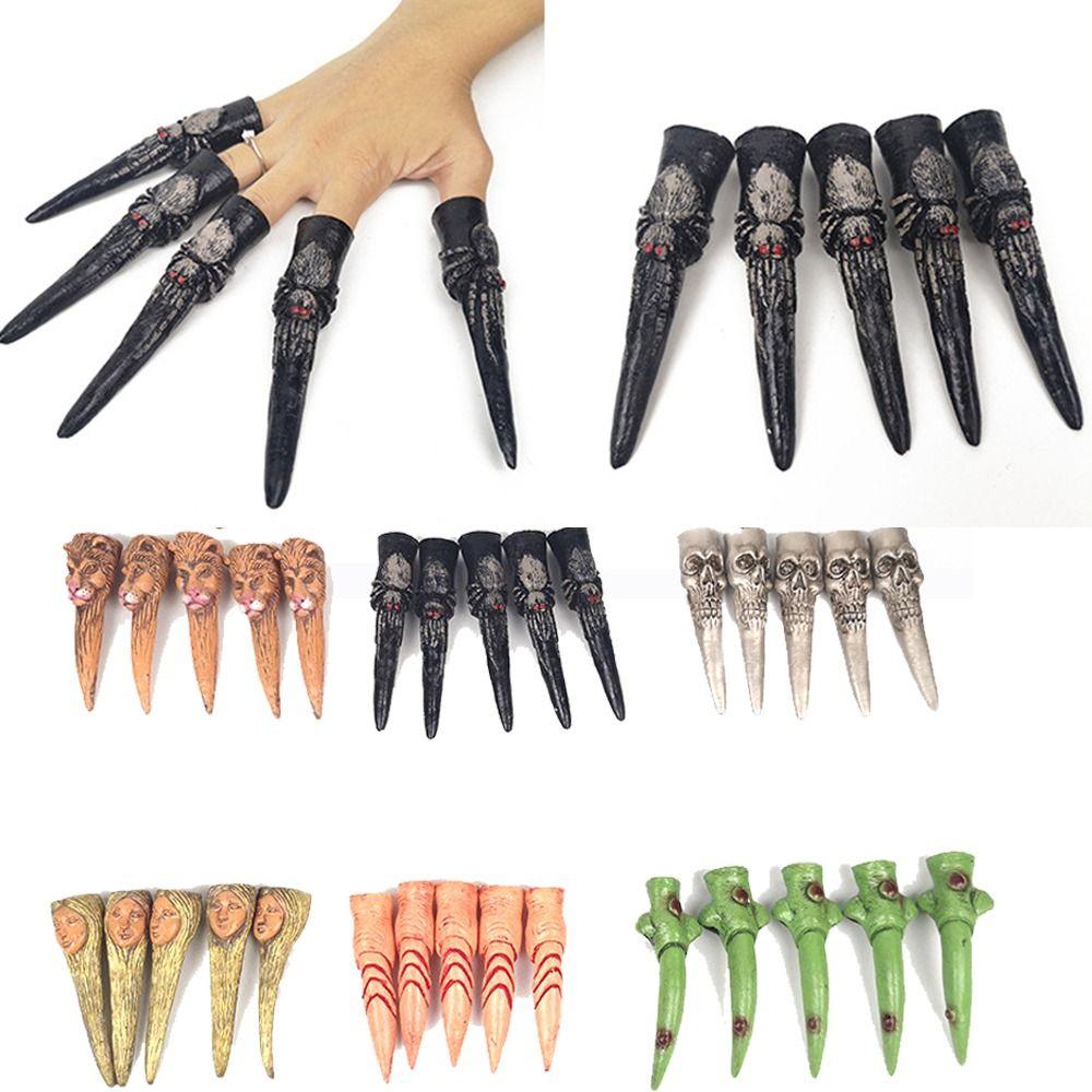 Поддельные пальцы зомби ведьма пальчиковая кроватка лев Хэллоуин палец крышка страшные дети девочки