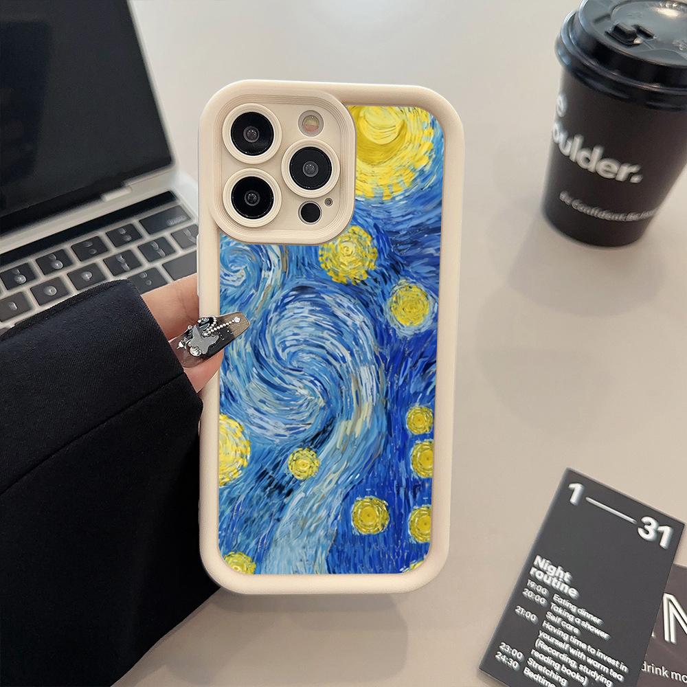 Чехол-принт Винсента Ван Гога «Звездная ночь» для Samsung Galaxy A56 A55 5G A54 A53 A35 A33 S25 S24 Ultra S23 FE S22 Plus