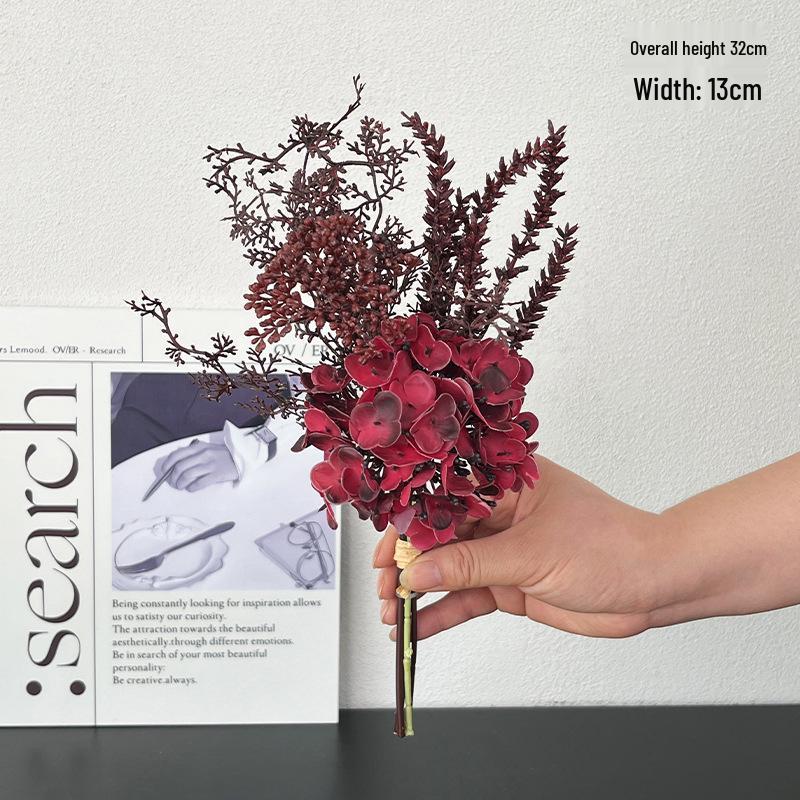 Premium Hand-Tied Autumn Silk Flower Bouquet for Living Room and Dining Decor, Photography Props