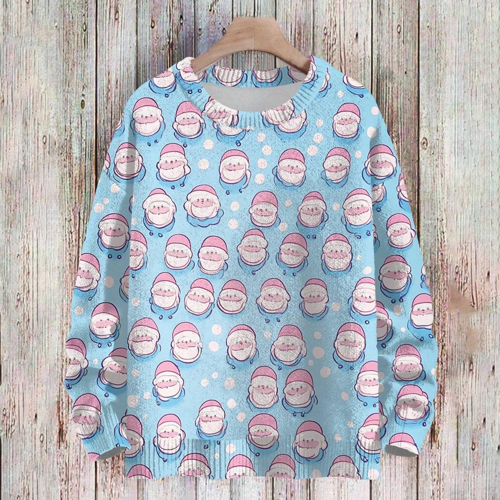 Christmas Sweatshirts For Children Boys And Girls Knit Sweater Cute Shirt Fall Crewneck Pullover Tops