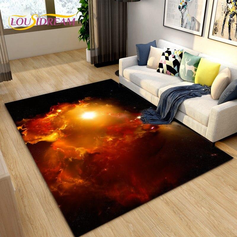 Коврик Galaxy Universe Space Stars, ковер для гостиной, украшение детской комнаты, дети играют, ползают, нескользящий напольный коврик