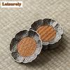 2pc/set Creative Alloy Rattan Coasters for Coffee Cups Anti-scald Placemats White Tea Mat Tea Services Accessories Collection