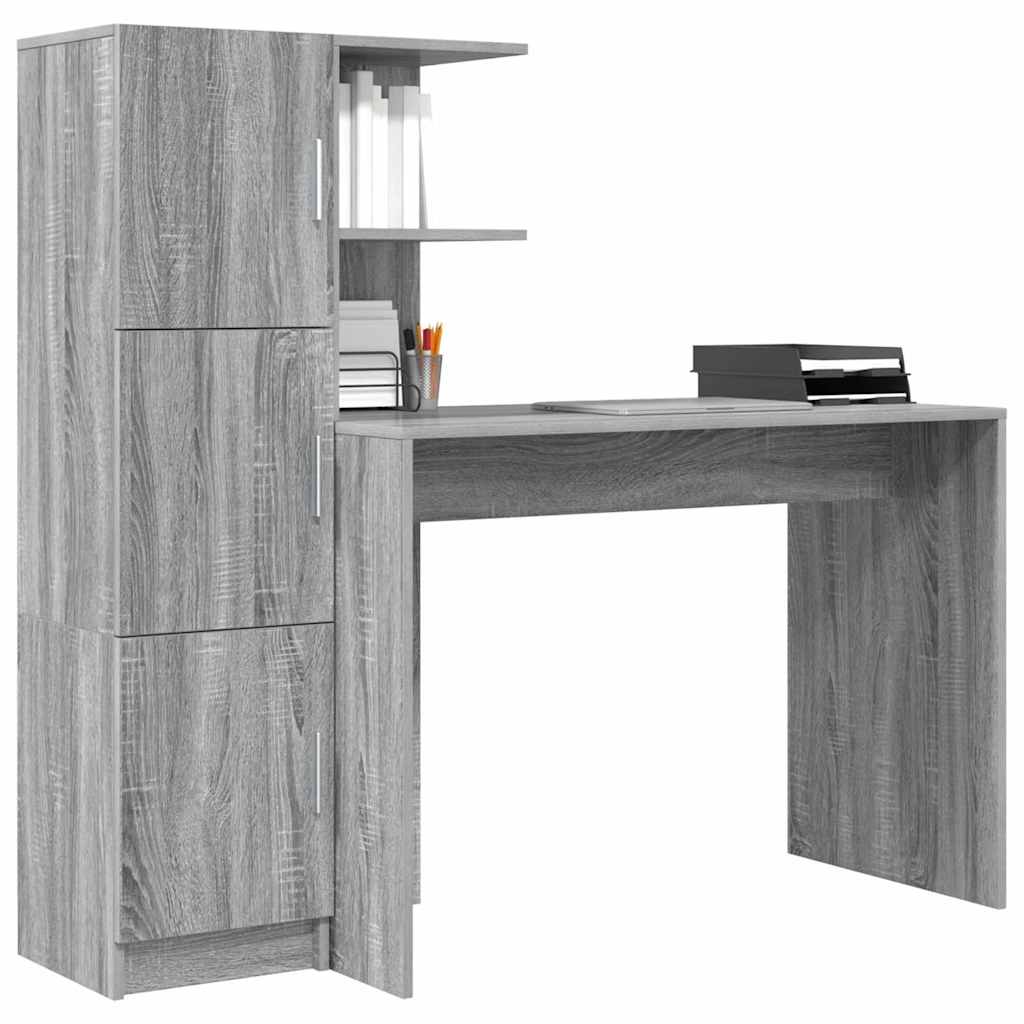 Desk Set (2 pcs) Grey Sonoma