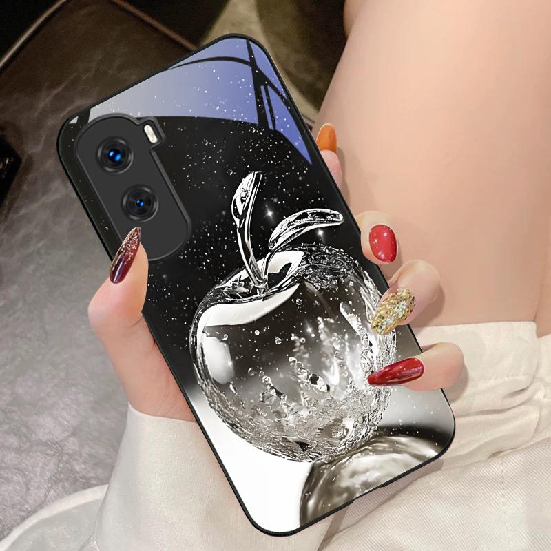 Прозрачный хрустальный чехол-яблоко для Honor 200 90 8X 9X Pro Lite P50 P40 Nova 10 11i P60 Magic4 6 Mate 20 50 Чехол для телефона из закаленного стекла