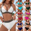 Solid Color Greek Goddess Style Gathered Backless Bikini for Women