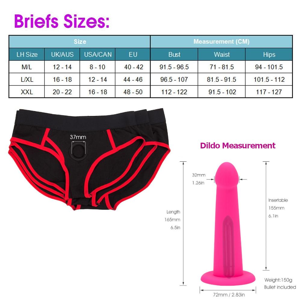 Wearable Panties Dildo Strap On Harness Realistic   Strap Ons