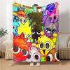 1Pc Colorful Sprunki Characters Blanket For Couch Bed Plush Cozy Fuzzy Blanket Super Soft Warm Blankets For Fall And Winter 0918293