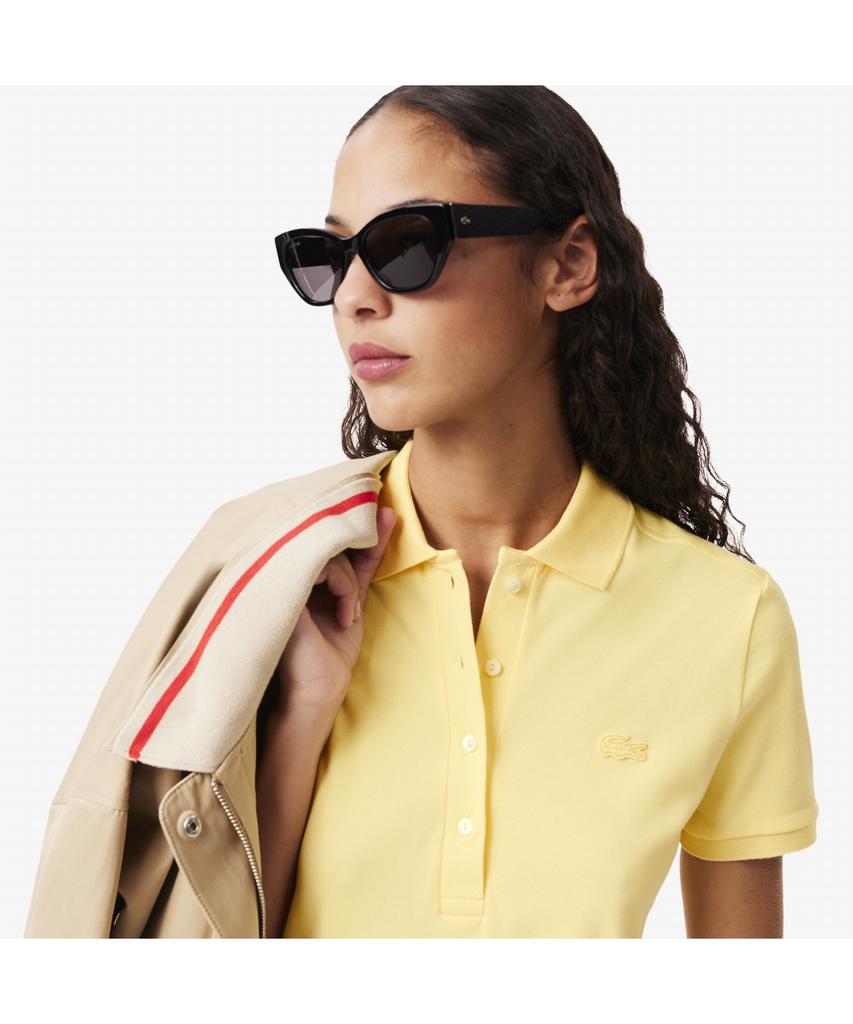 Женское мини-платье-поло Lacoste приталенного кроя из мини-пике Ef5473-55G 107